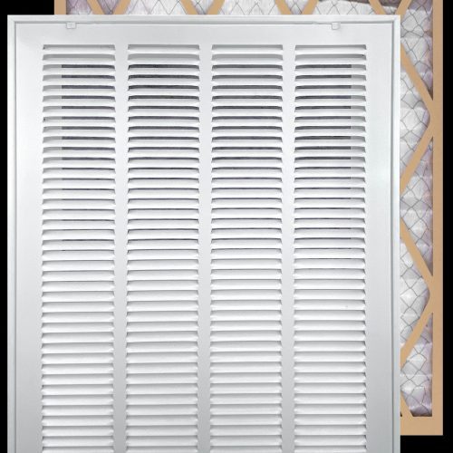 16" X 20" Duct Opening | Filter Included Steel Return Air Filter Grille for Sidewall and Ceiling