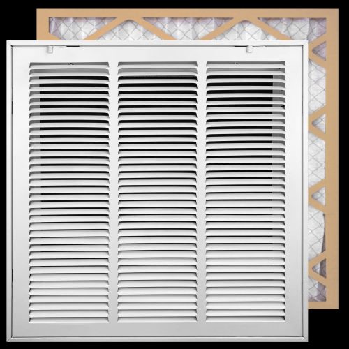 18" X 18" Duct Opening | Filter Included Steel Return Air Filter Grille for Sidewall and Ceiling