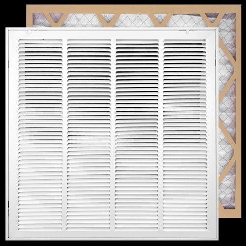 20" X 20" Duct Opening | Filter Included Steel Return Air Filter Grille for Sidewall and Ceiling